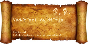 Vadászi Valéria névjegykártya