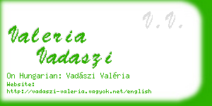 valeria vadaszi business card
