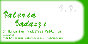 valeria vadaszi business card